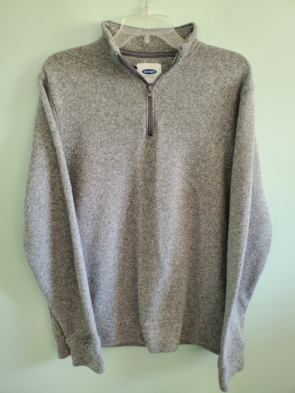 Old Navy Men's Gray Quarter-Zip Sweater